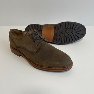 Banana Republic Mens Suede Oxford Dress Shoes Dark Brown Lace Up Size 8M